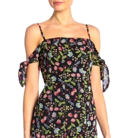 Nanette Lepore NWT Black Floral Dress - Picture 5 of 8